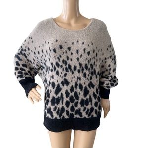 Broadway Fuzzy Sweater Leopard Print